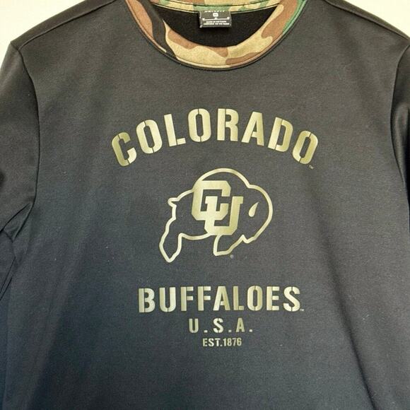 Colorado Buffaloes Sweatshirt Mens M Nike Pullover Salute to Service Army - Picture 3 of 11